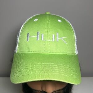 Huk light green and white trucker hat